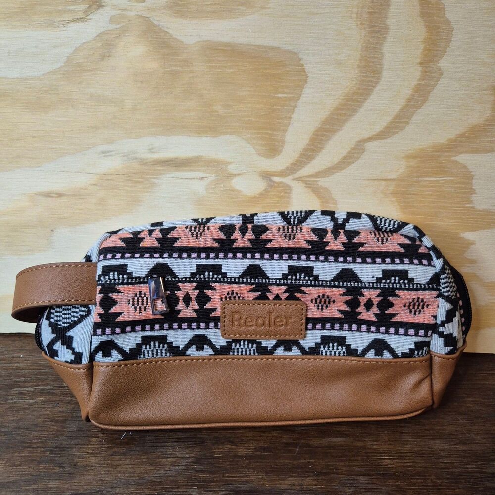 Realer Womens Boho Aztec Cosmetic Bag Makeup Travel Toiletry Pouch Wristlet